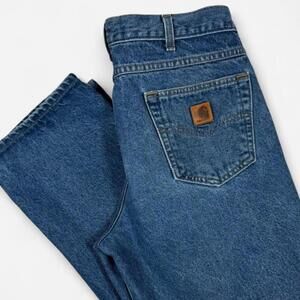 Carhartt Straight Leg Jeans Men’s 35x32 Blue Denim Workwear